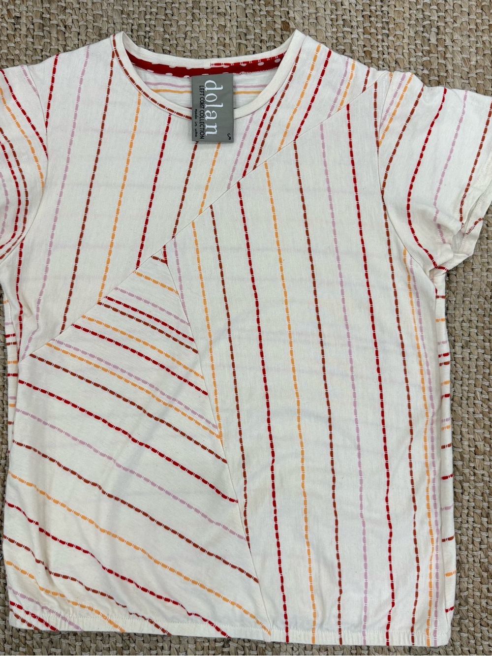 Dolan Left Coast Collection Striped Top Multicolor Short Sl. Anthropologie Sz S